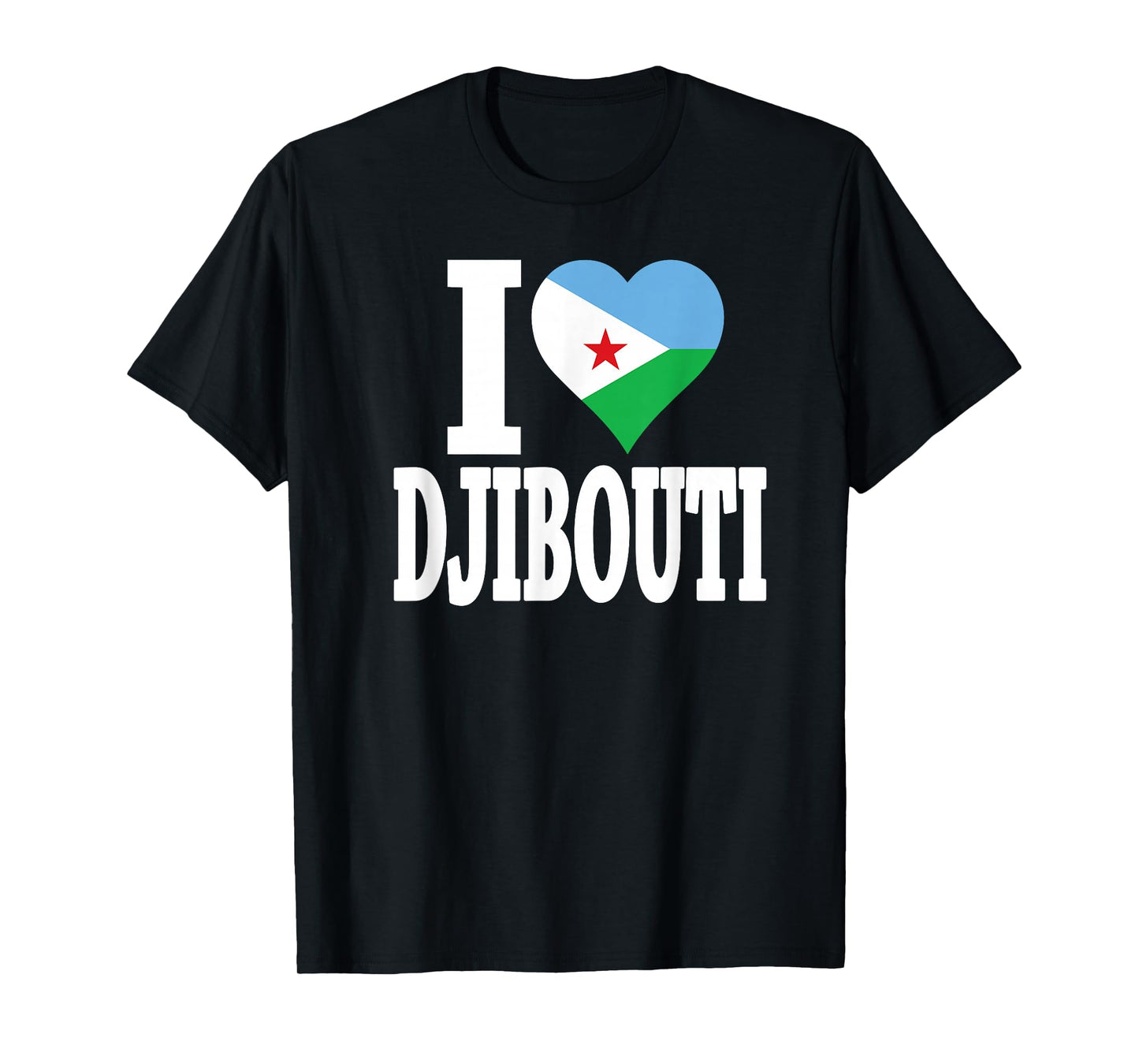 Djibouti pride I love Djibouti flag Africa t-shirt T-Shirt