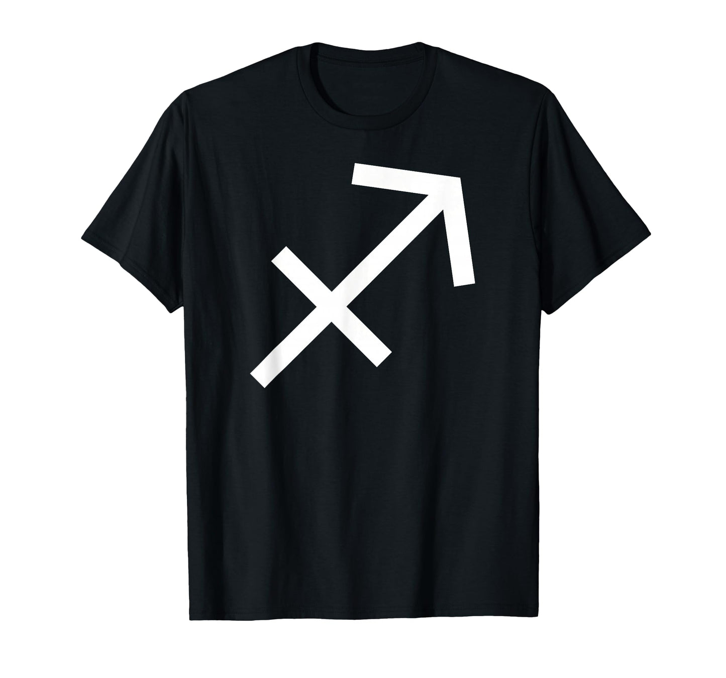 Sagittarius Store Sagittarius Zodiac T-Shirt - Men, Unisex-Adults, Unisex-Kids - Black - Short Sleeve - Crew Neck - Classic Fit - Cotton Blend - Zodiac Symbol Design