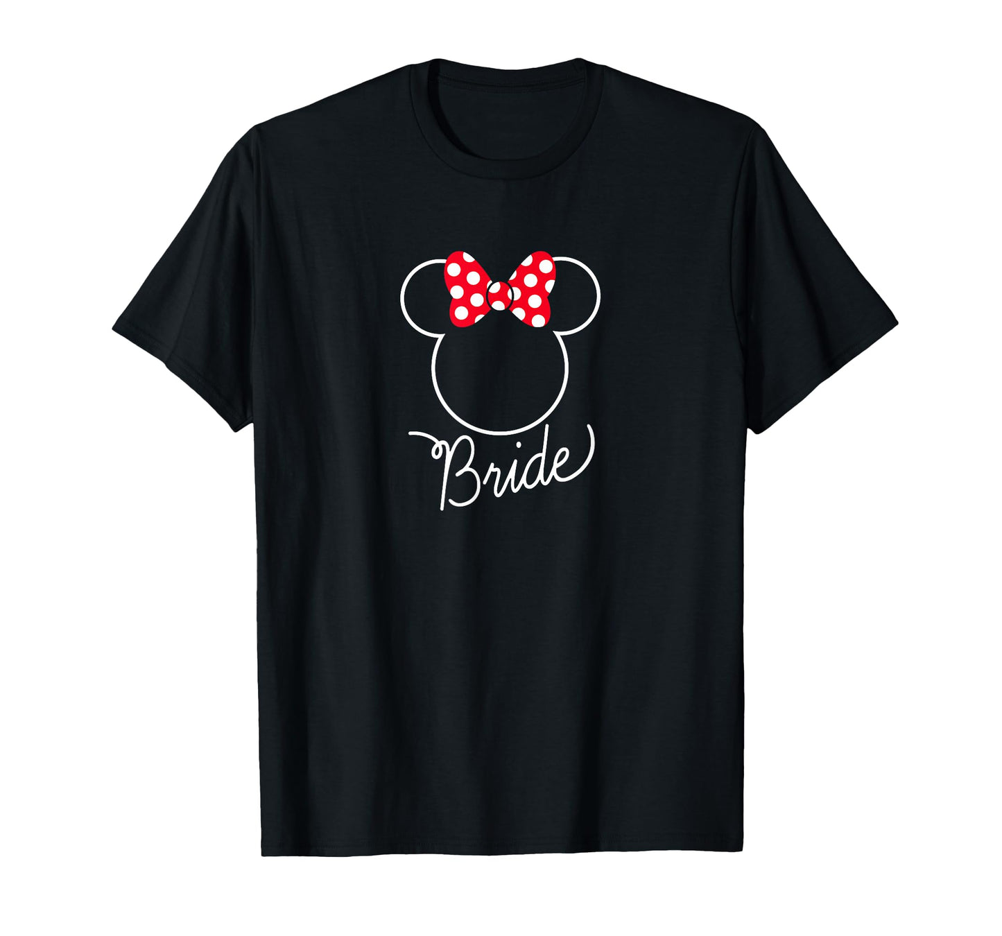 Disney Minnie Mouse Bow Bride Wedding T-Shirt Small