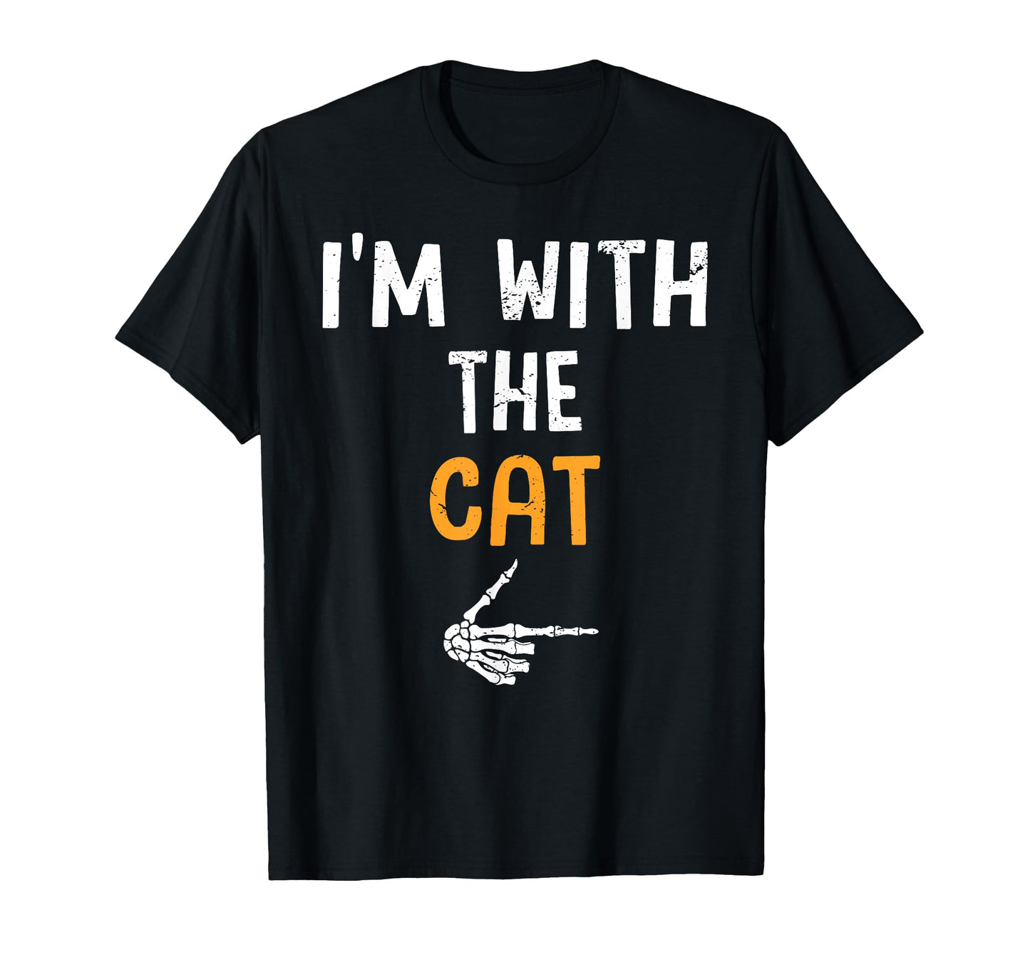 I'm with The Cat Costume Halloween Matching Couple T-Shirt