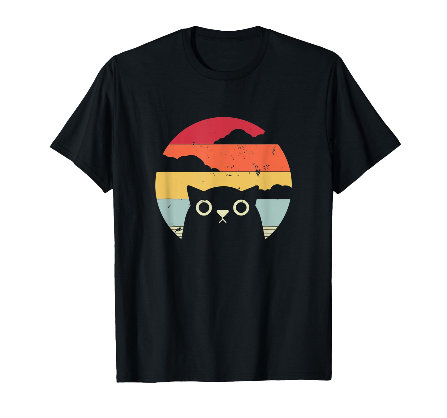 Funny Cat Retro Style T-Shirt