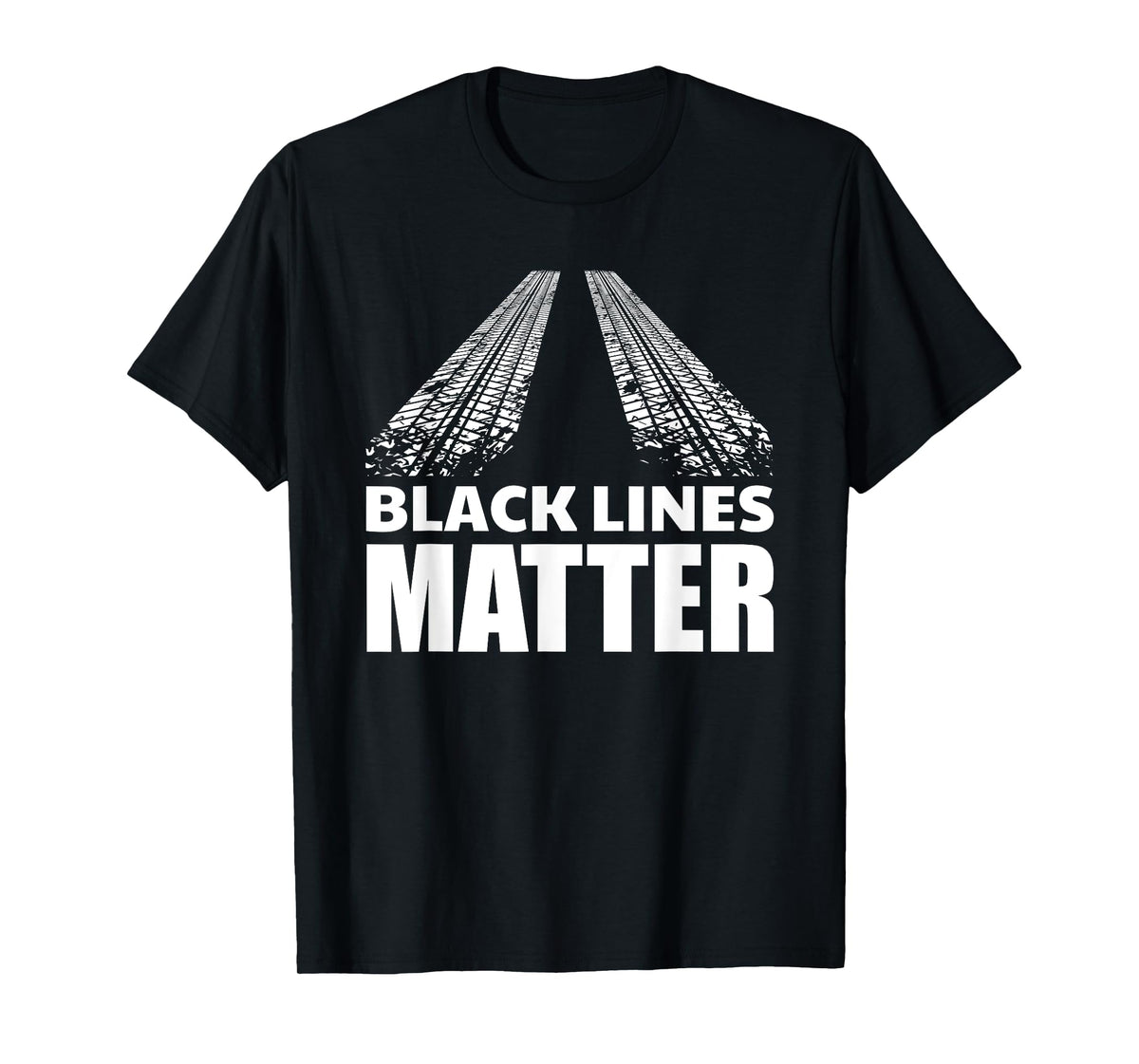 Black Lines Matter | Cool Vehicle Car Burnout Gag Gift T-Shirt