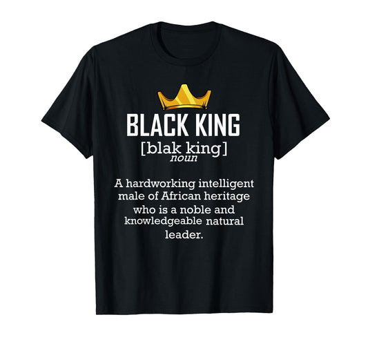 Black King Definition Dashiki African Heritage Graduation T-Shirt