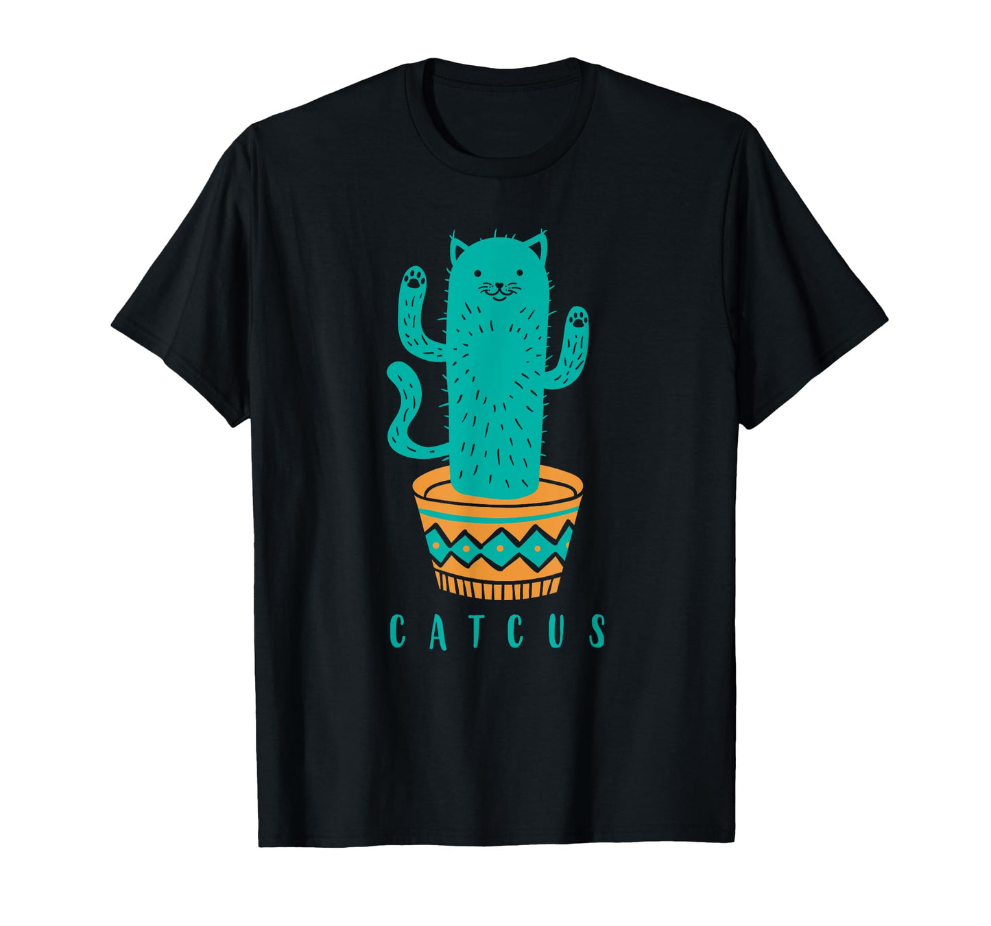 Catcus Funny Cat Cactus T-Shirt for Men Women Girls Kids