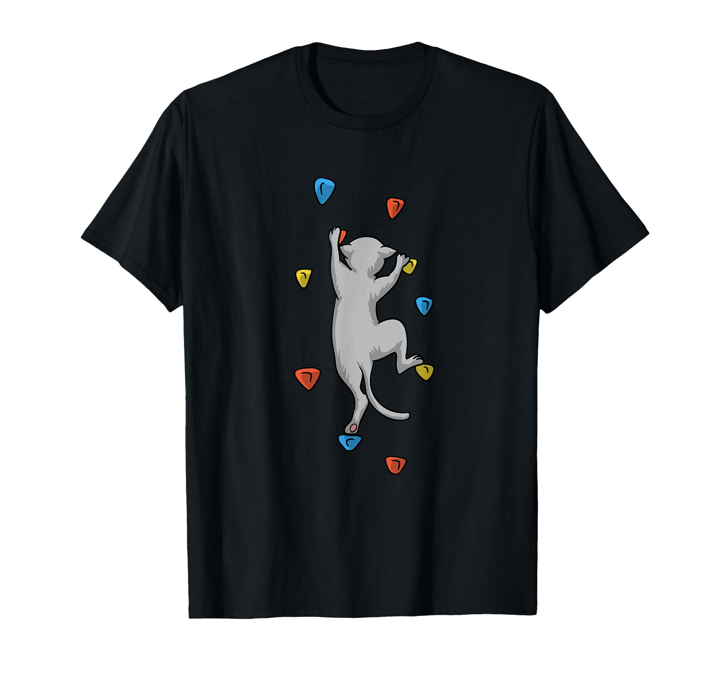 Funny Cat Climber Rock Climbing Gift For Men Women And Kids T-Shirt