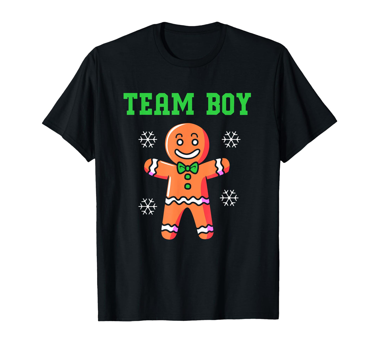 Christmas Gingerbread Man Team Boy Gender Reveal T-Shirt