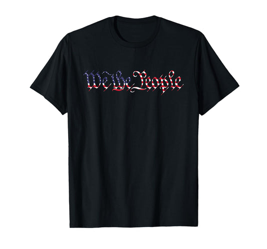 USA Flag Color Red White Blue We The People 4th of July 1776 T-Shirt