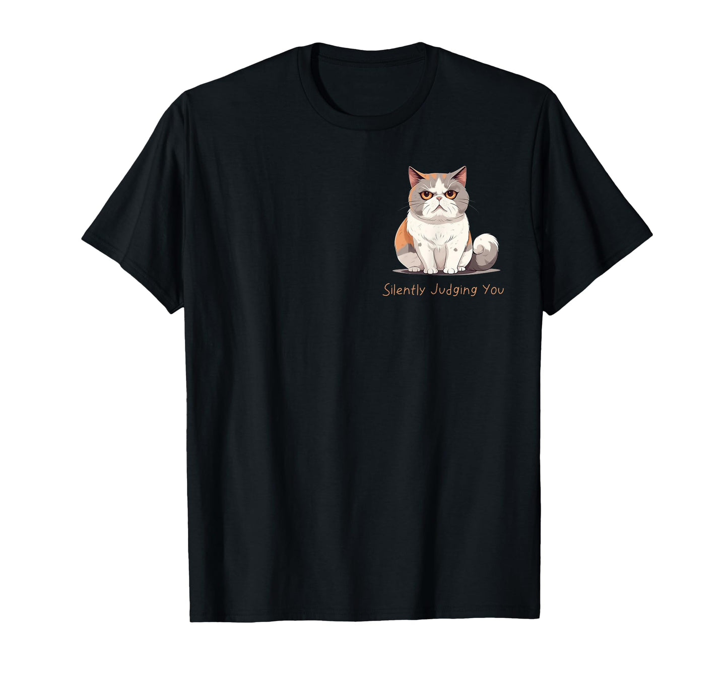 "Silently Judging You" funny cat graphic design T-Shirt