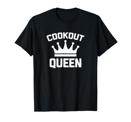 Cookout Queen T-Shirt funny saying cute BBQ grilling food T-Shirt
