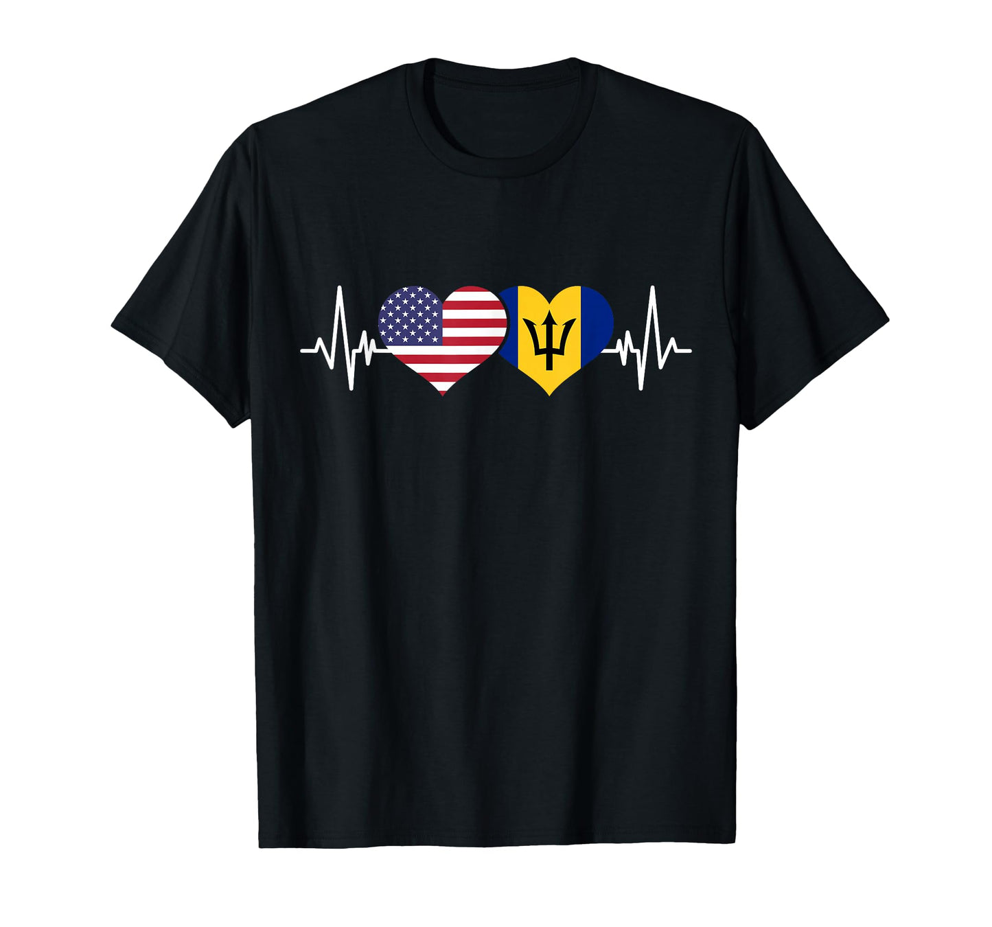 Barbados Bajan American Flag Pride Heritage T-Shirt for Women Kids Men