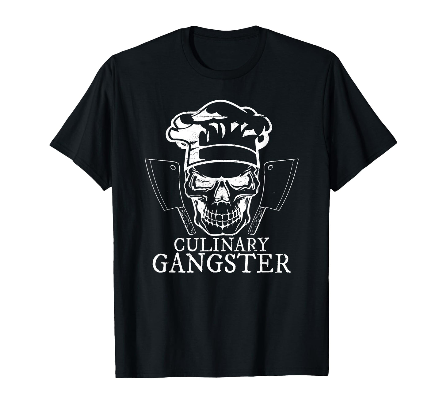Culinary Gangster Shirt Funny Chef Gift Skull Hat Cooking T-Shirt