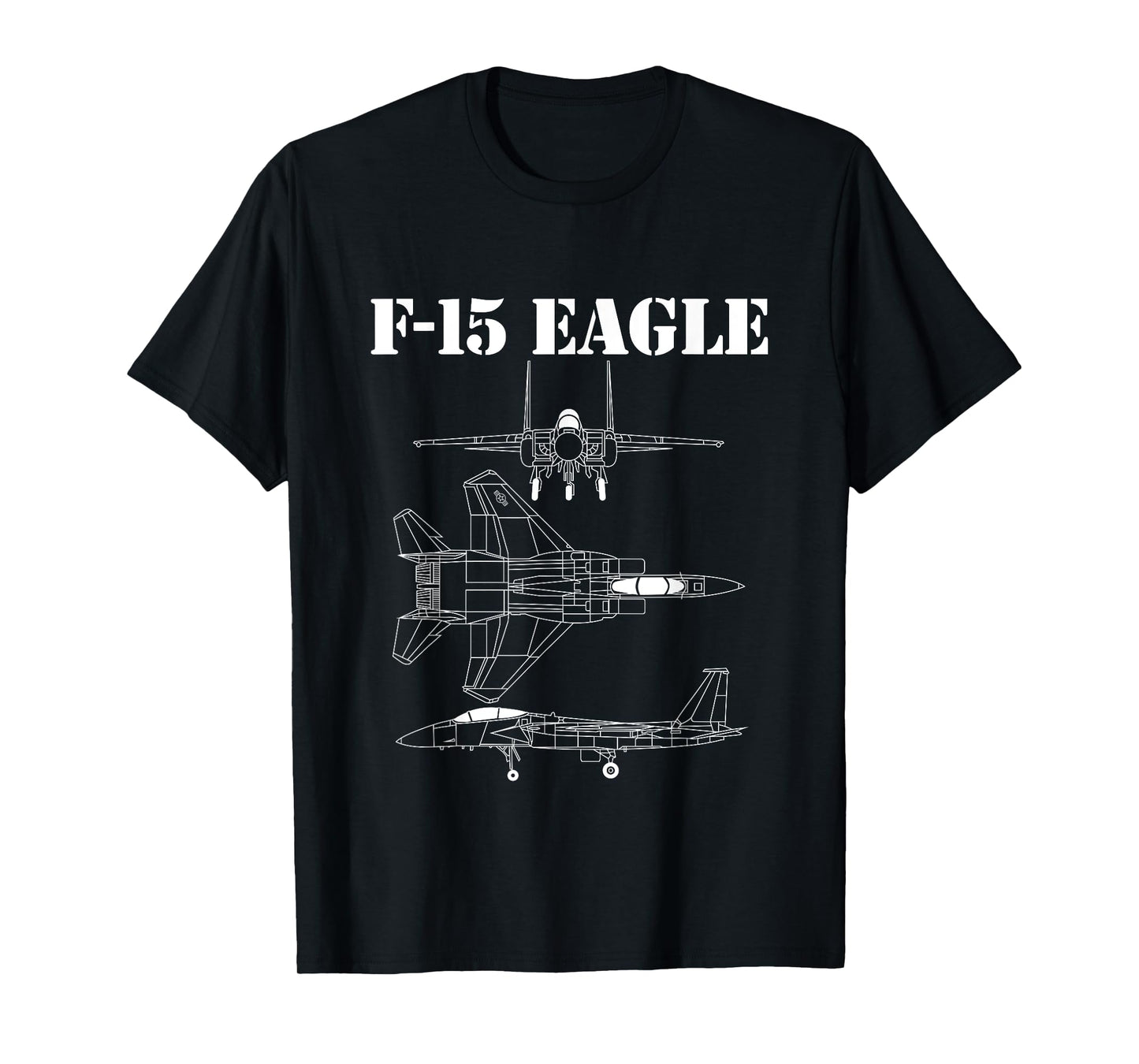 F-15 Eagle Fighter Jet Airplane Pilot Military Aircraft F15 T-Shirt