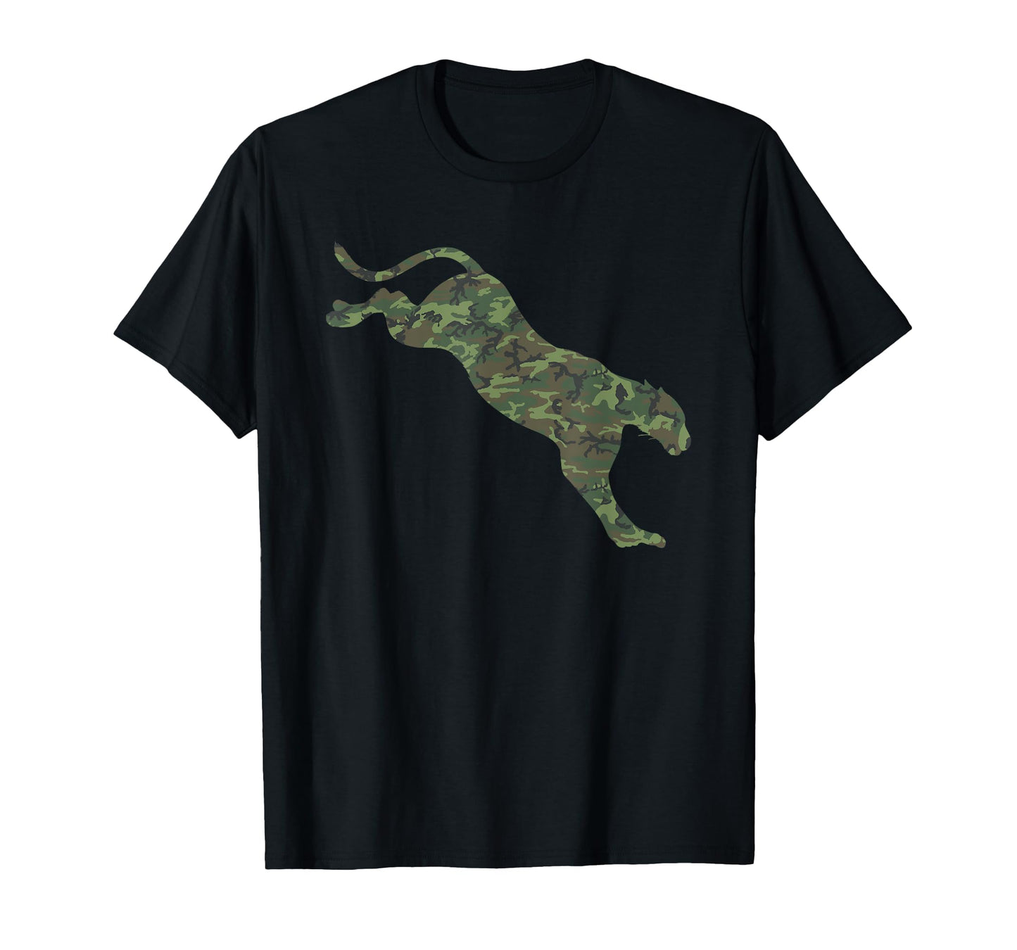 Military Cougar Camo Print US Puma Animal Veteran Men Gift T-Shirt