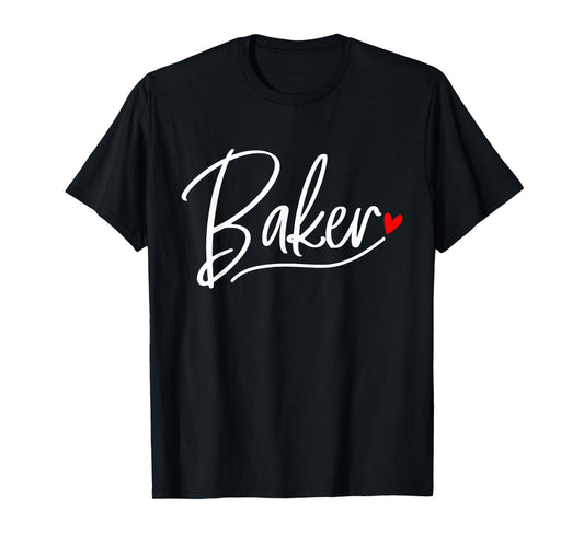 Baker Baking Heart Gift T-Shirt