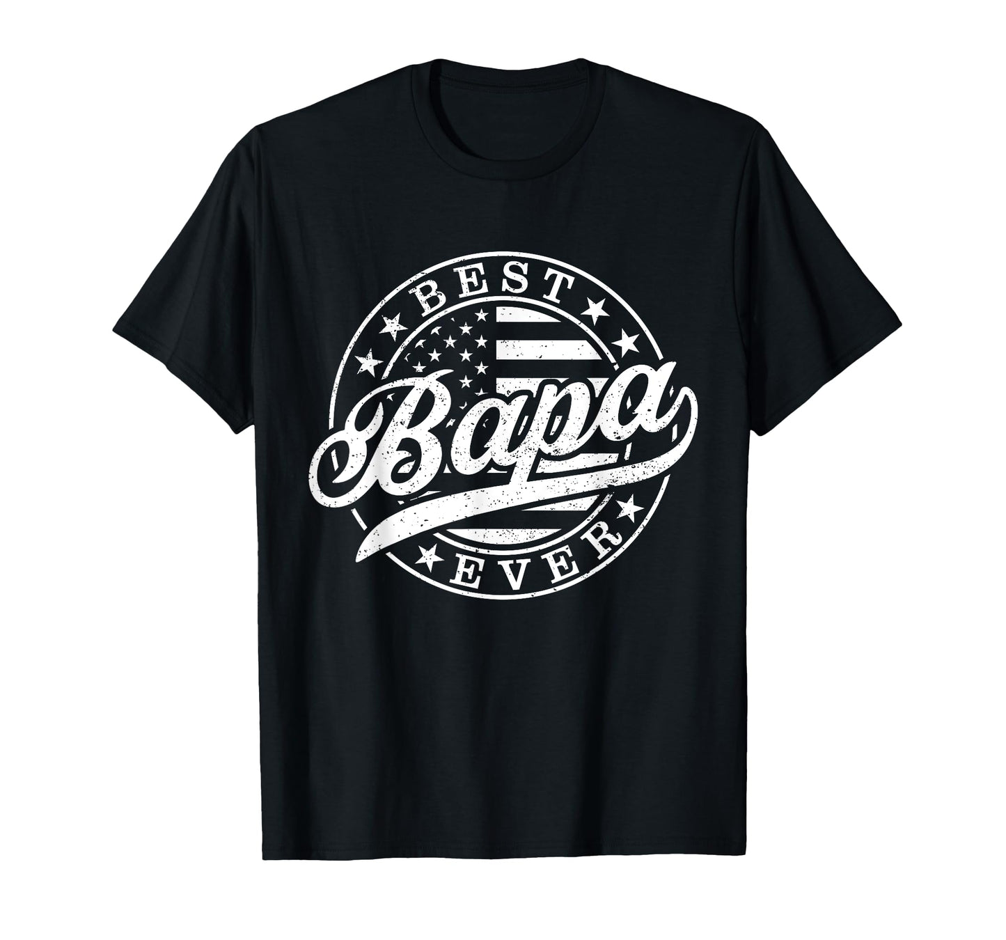 Best Bapa Ever American US Flag Funny Grandpa Father's Day T-Shirt