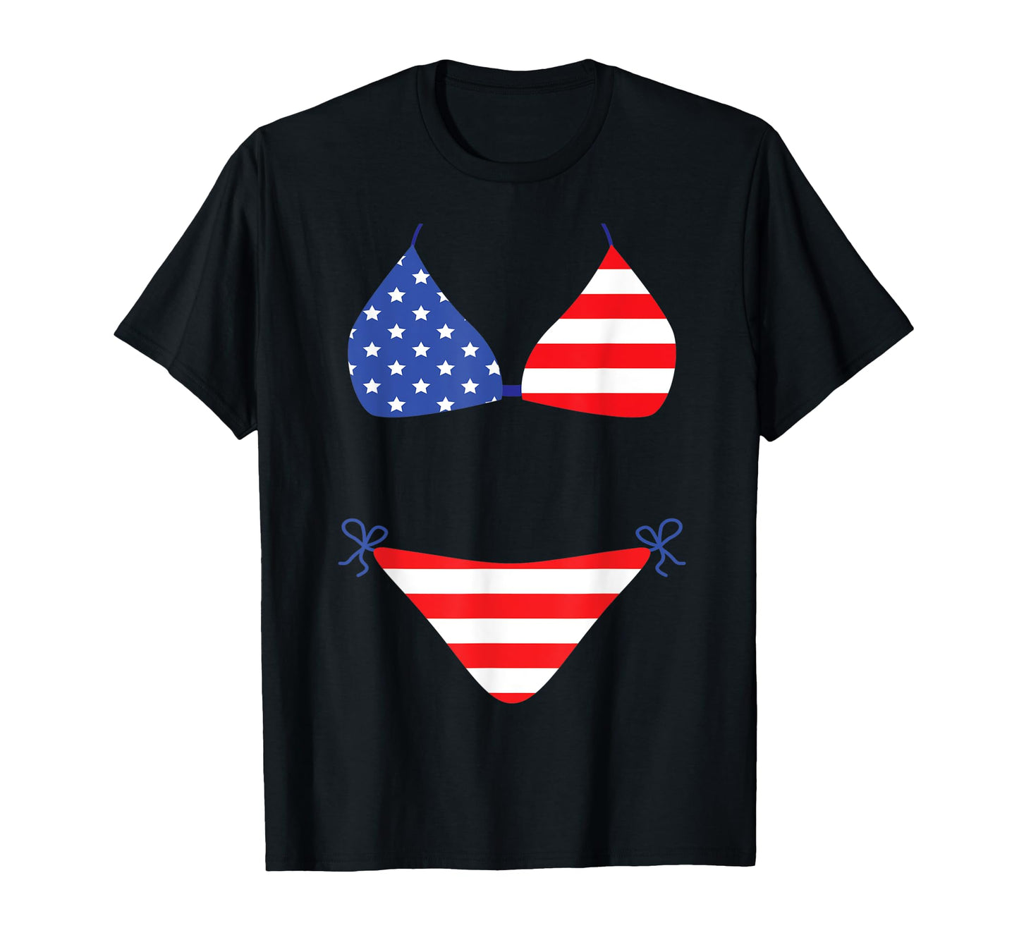 Bikini Funny Cover Up Swimsuit 4th of July American Flag Gag T-Shirt