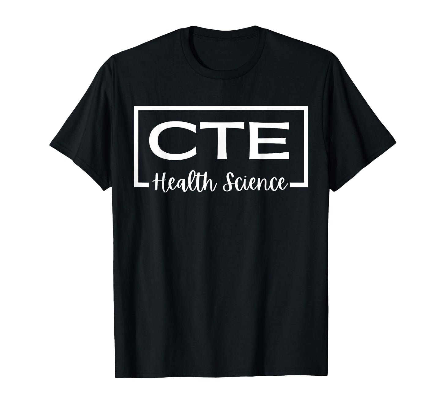 CTE Career And Technical Education Unisex-Adults CTE Teacher Health Theme T-Shirt, Black, Small, Short Sleeve
