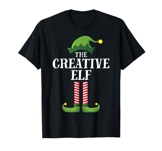 Creative Elf Matching Family Group Christmas Party Pyjamas T-Shirt