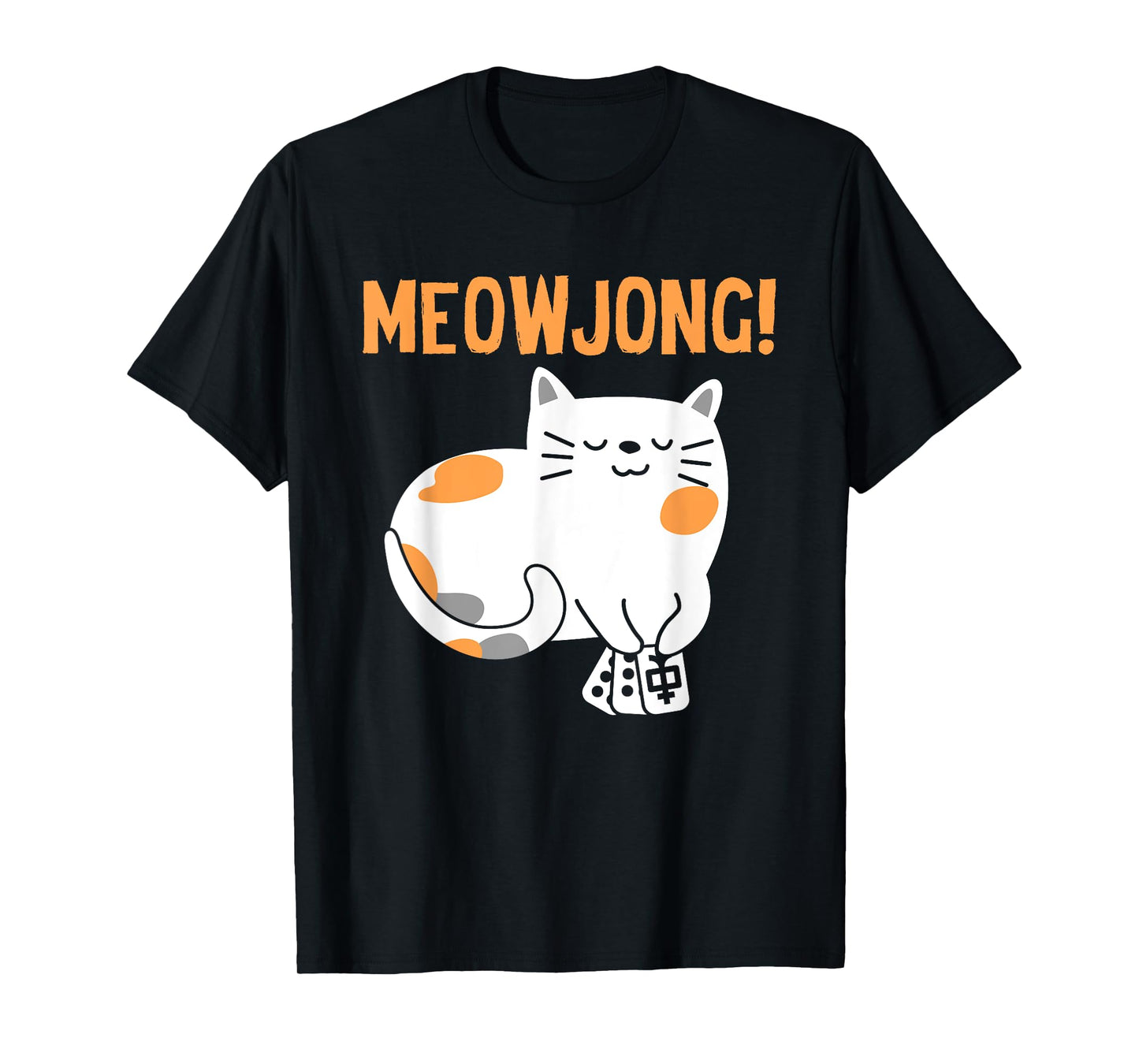 Mahjong Cat Player Board Game Mah-Jongg China Solitaire T-Shirt