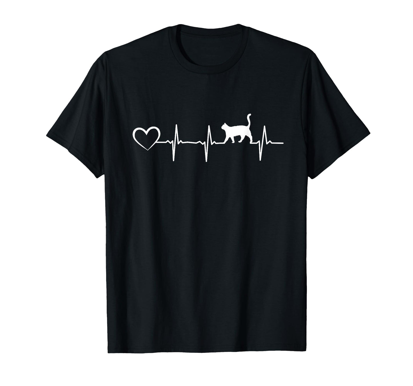 Cat Heartbeat Heart - Cat Puppy Cats Hearts Baby Cat Owner T-Shirt