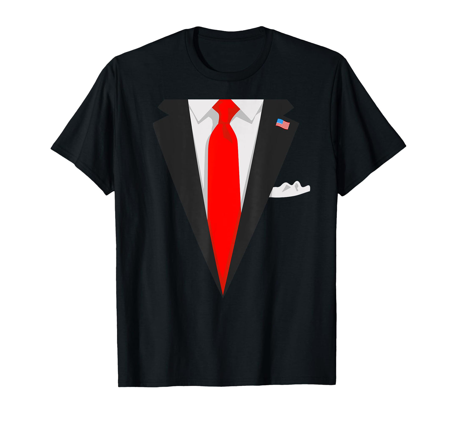 Funny President Trump Red Tie Suit Instant Halloween Costume T-Shirt