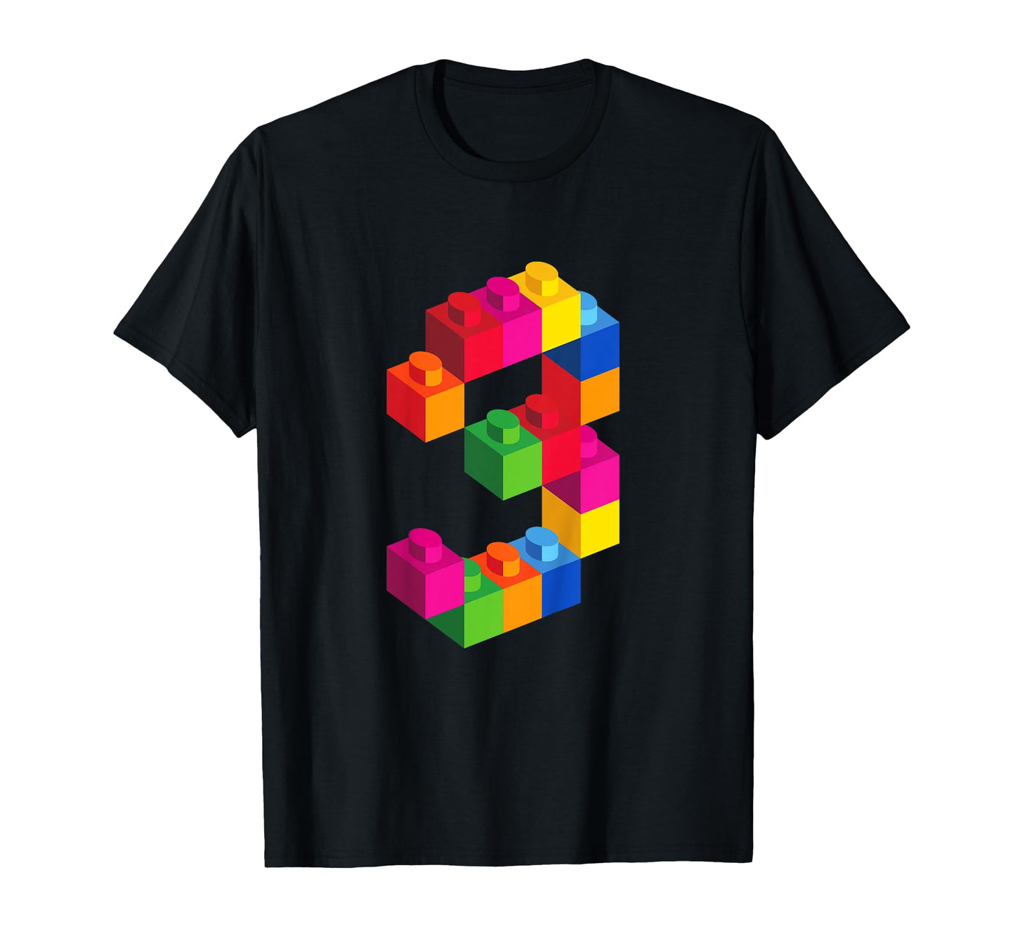 3 Year Old Building Blocks Birthday T Shirt Bricks 3rd Gift T-Shirt
