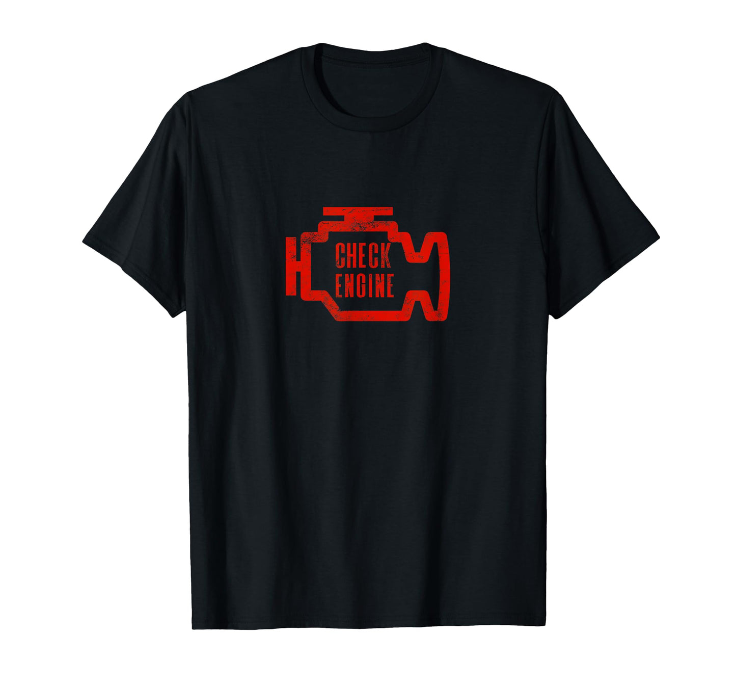 Check Engine Light T Shirt Distressed Look