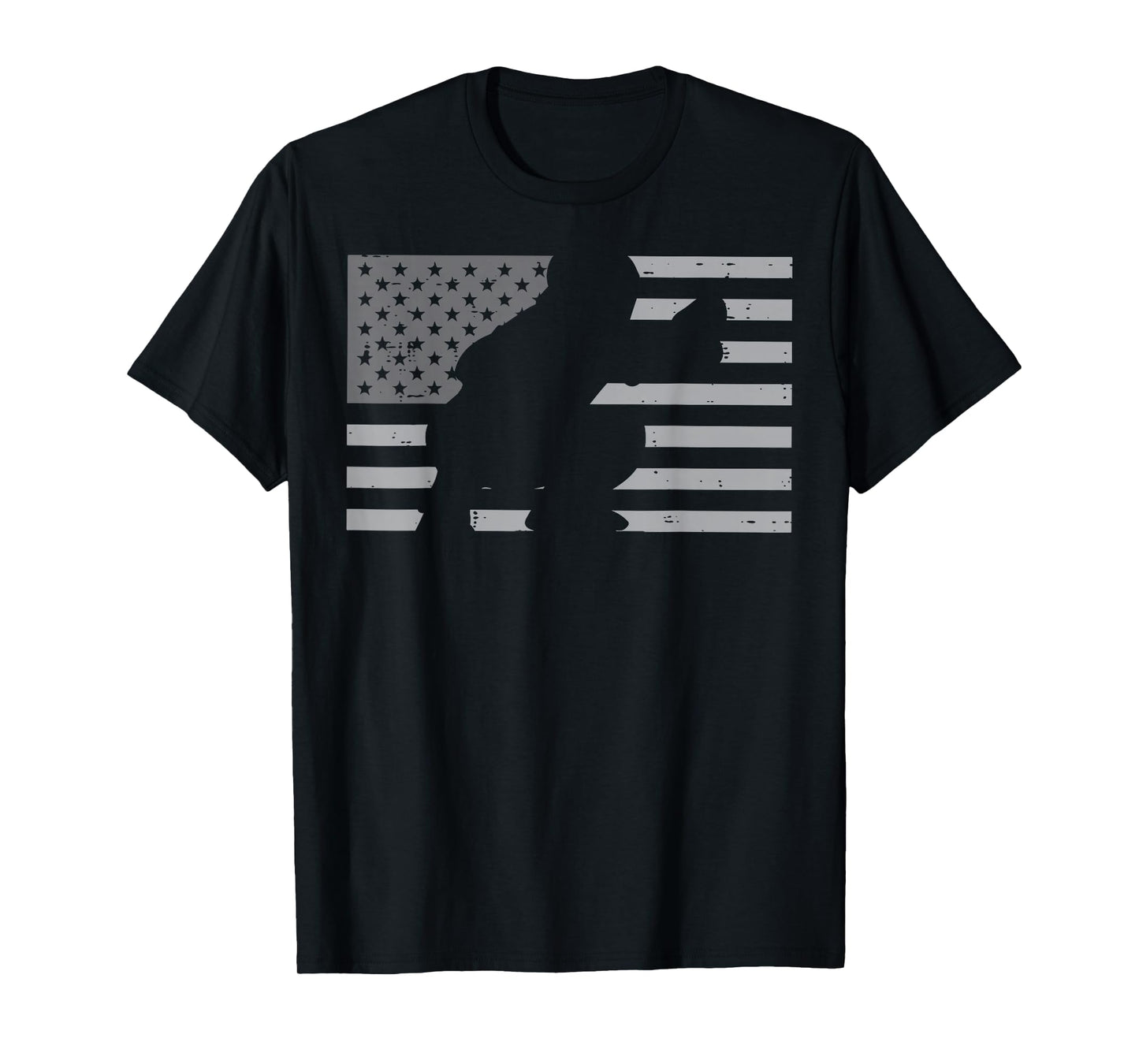 Baseball Catcher American Flag USA Patriotic Men Boys T-Shirt