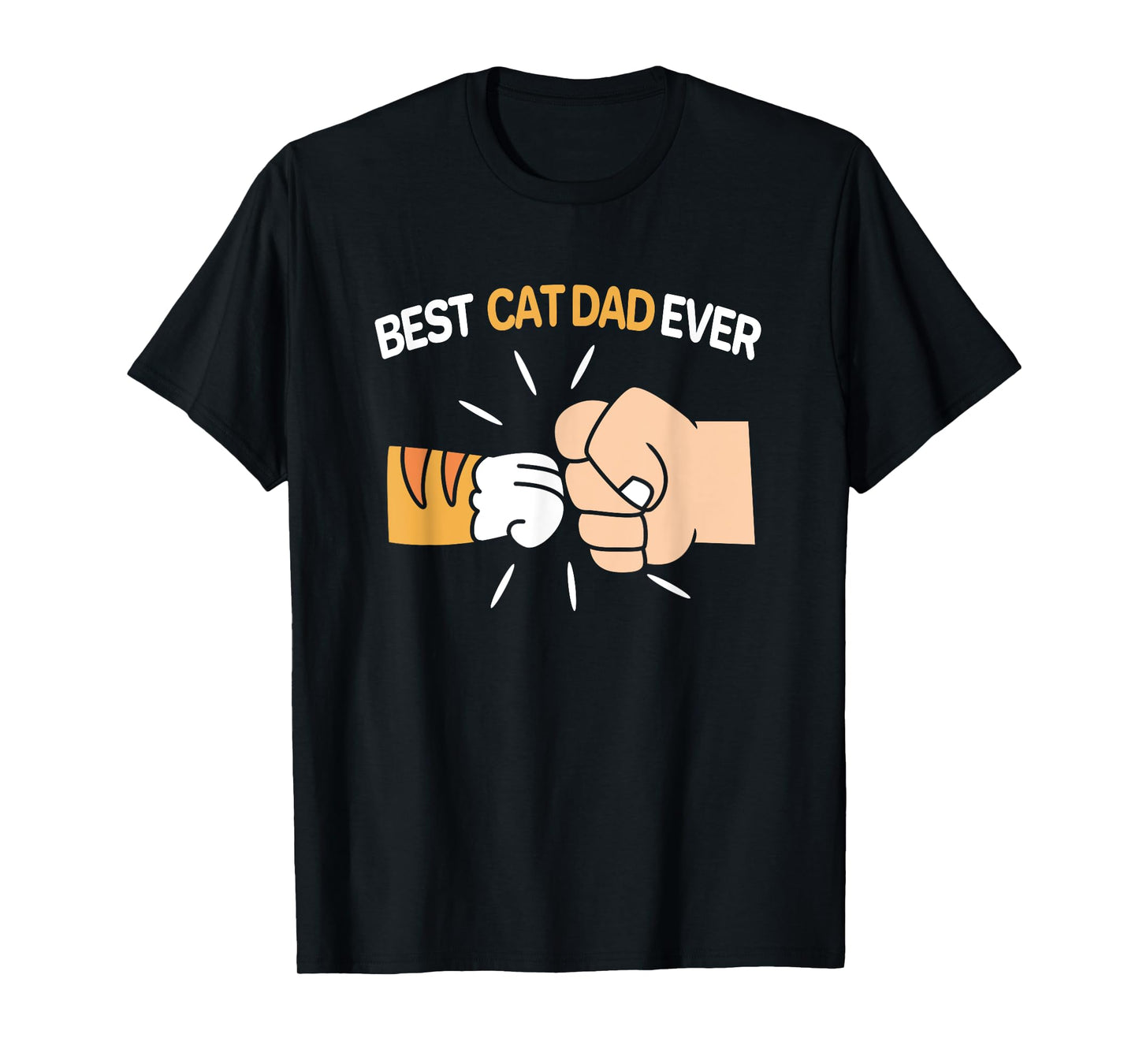 Best Cat Dad Ever Father Day Orange Tabby Dad T-Shirt for Men Women Kids