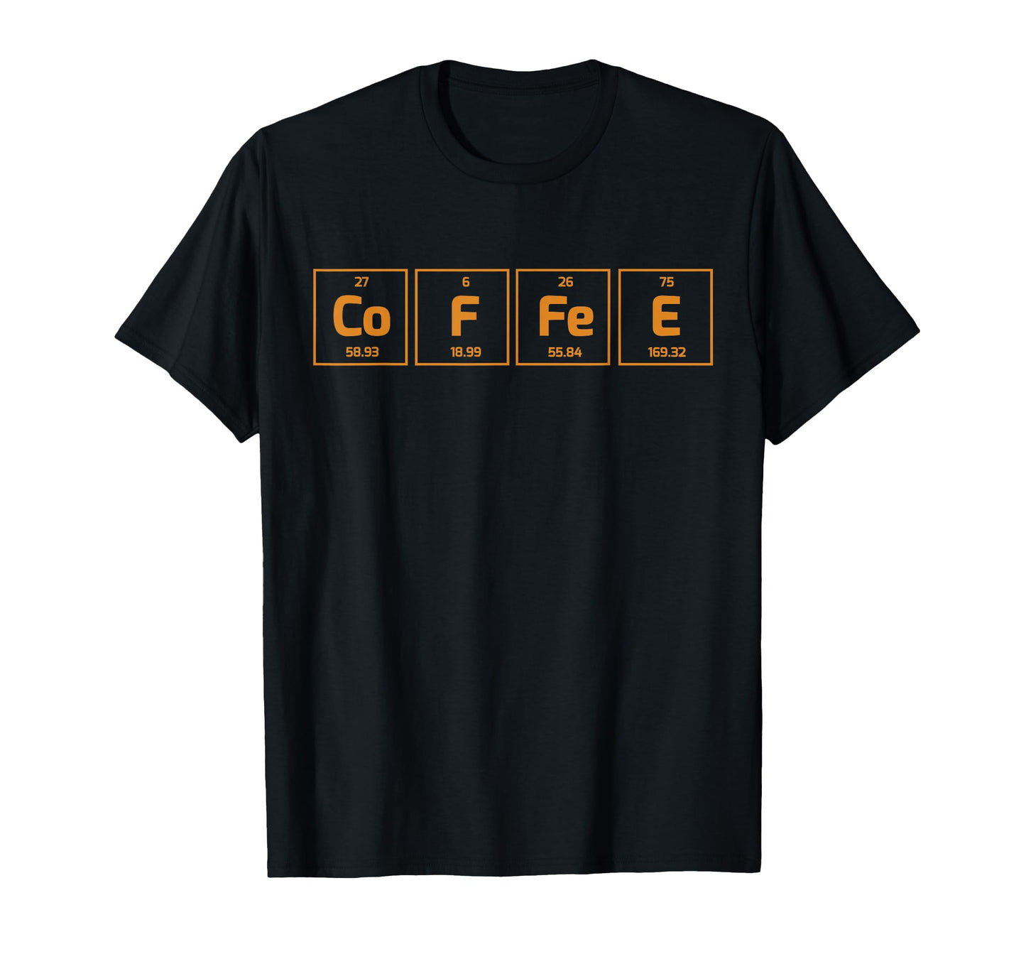 Coffee Science Element T-Shirt - Periodic Table of Coffee T-Shirt