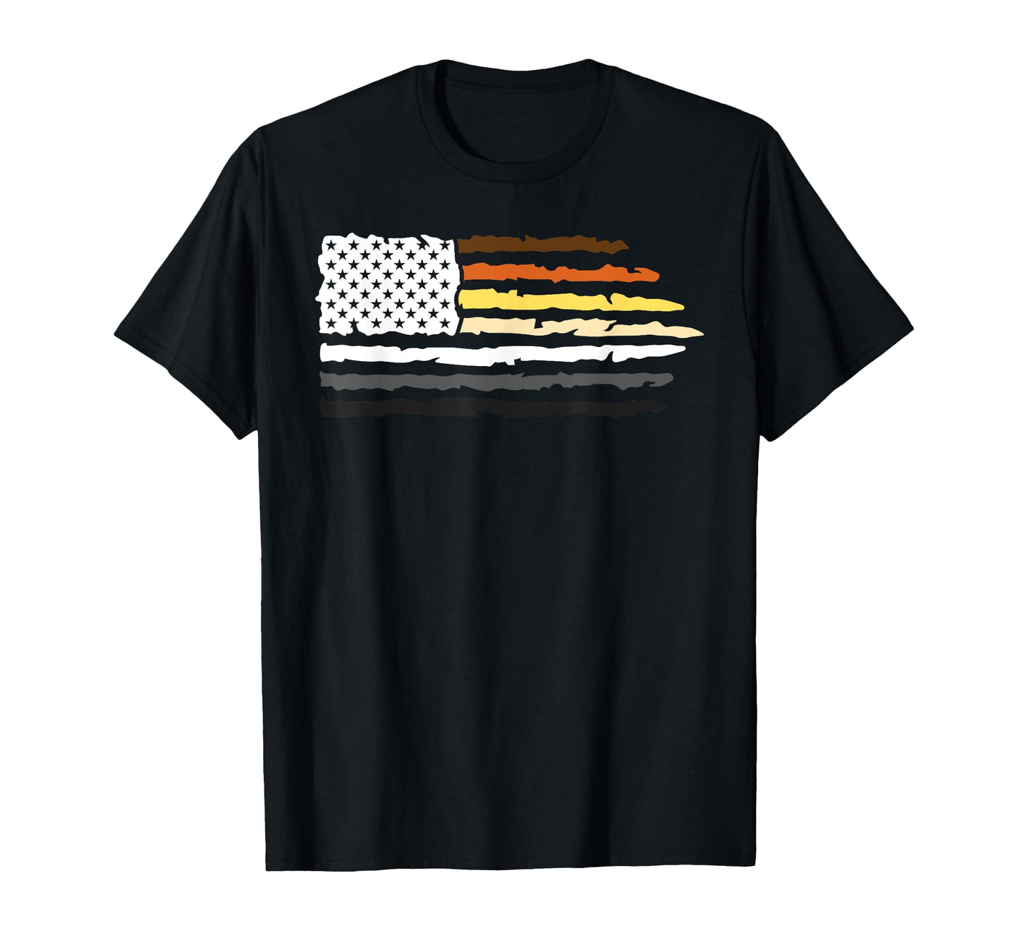 LGBTQ For Gay Pride Month - American Flag USA - Gay Bear Women Men T-Shirt