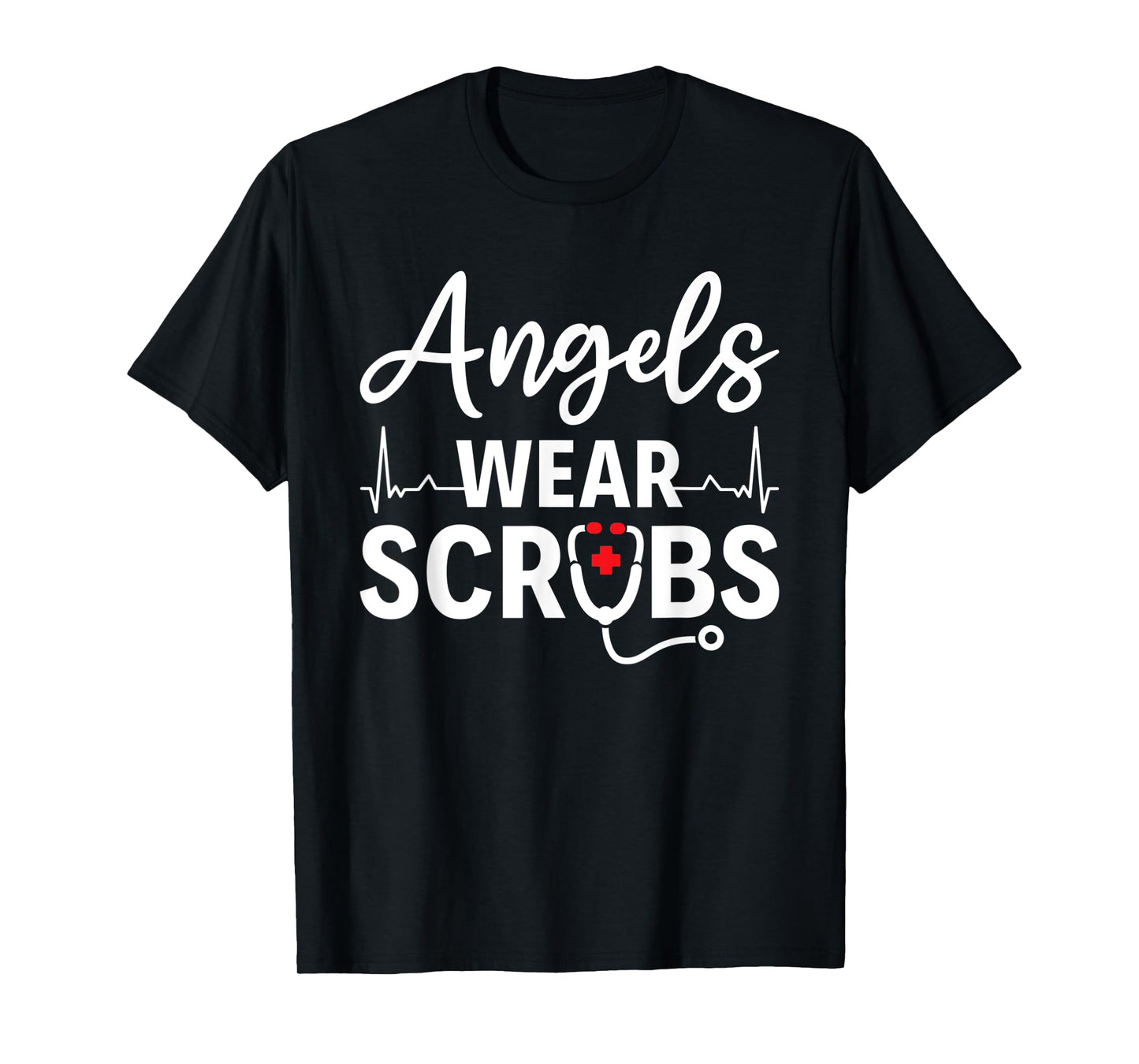 Angels Wear Scrubs Homecare Nurse T-Shirt