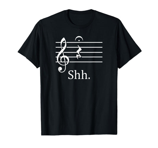 Cute Music Shh Quarter Rest and Fermata Note Musician T-Shirt