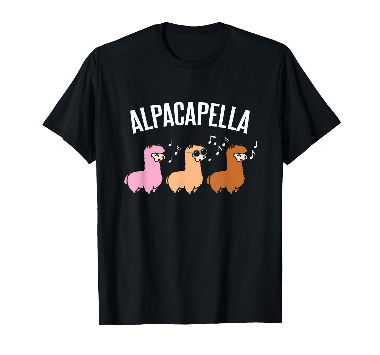 Alpacapella Cute woolly Acapella Alpaca Musician T-Shirt