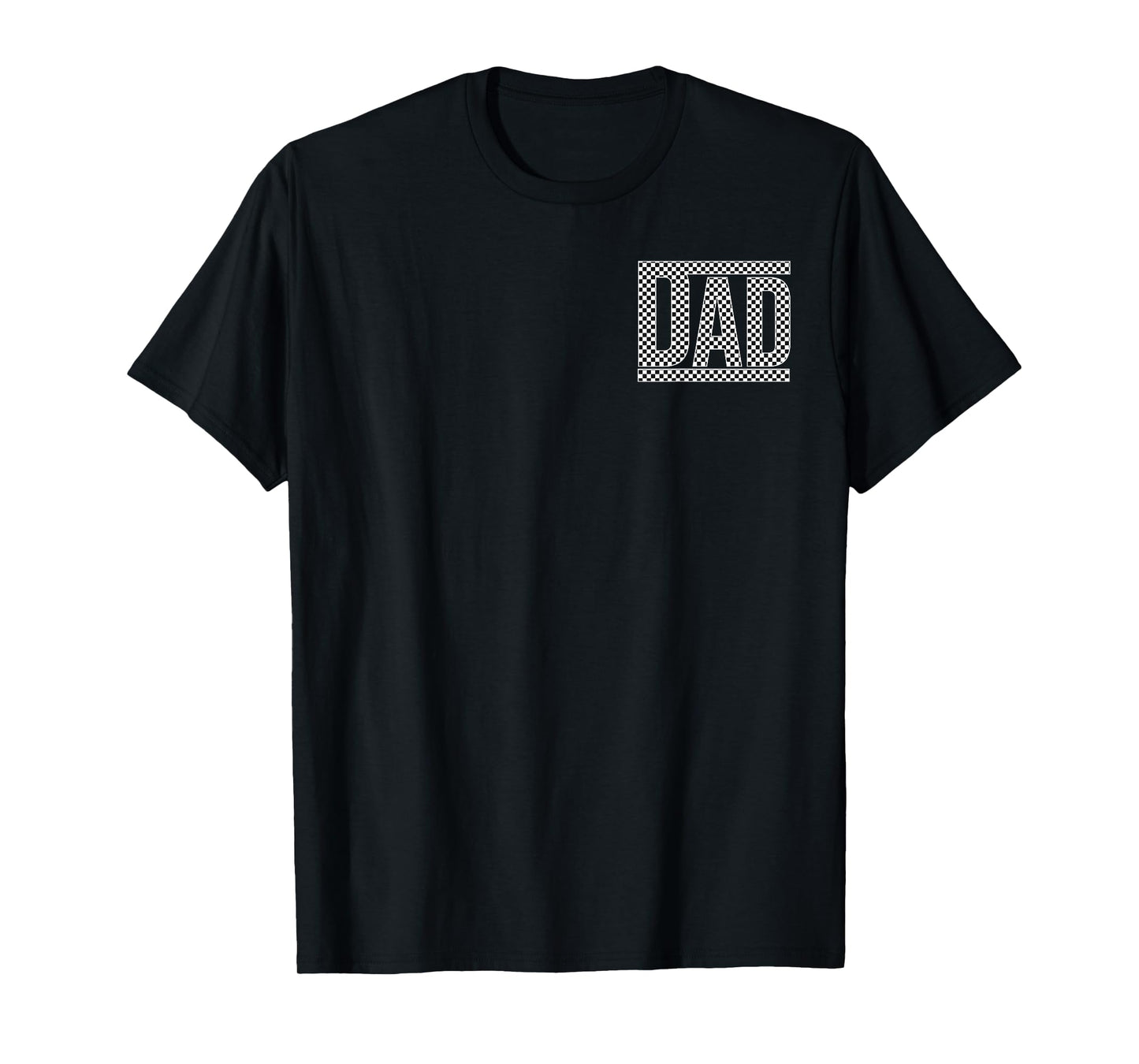 Checkered Racing Birthday Party Matching Family Race Car Dad T-Shirt