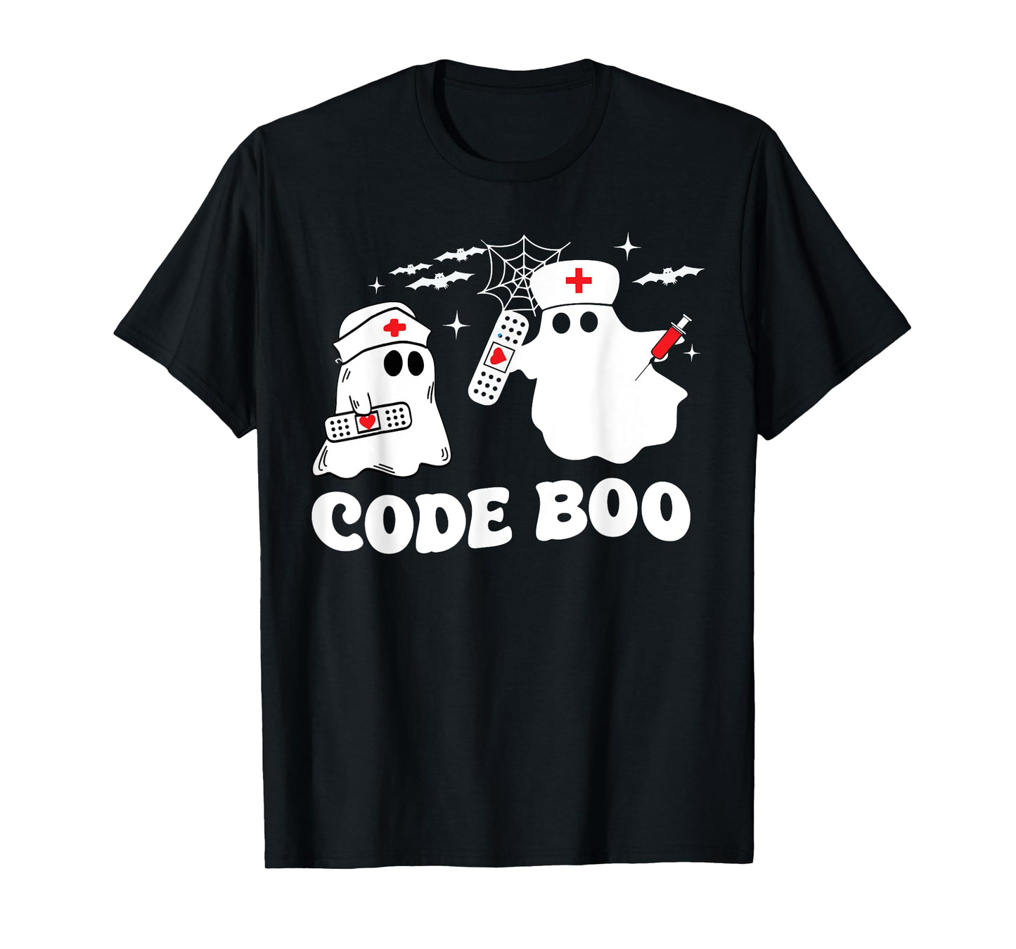 Code Boo Spooky Respiratory Therapist Halloween T-Shirt