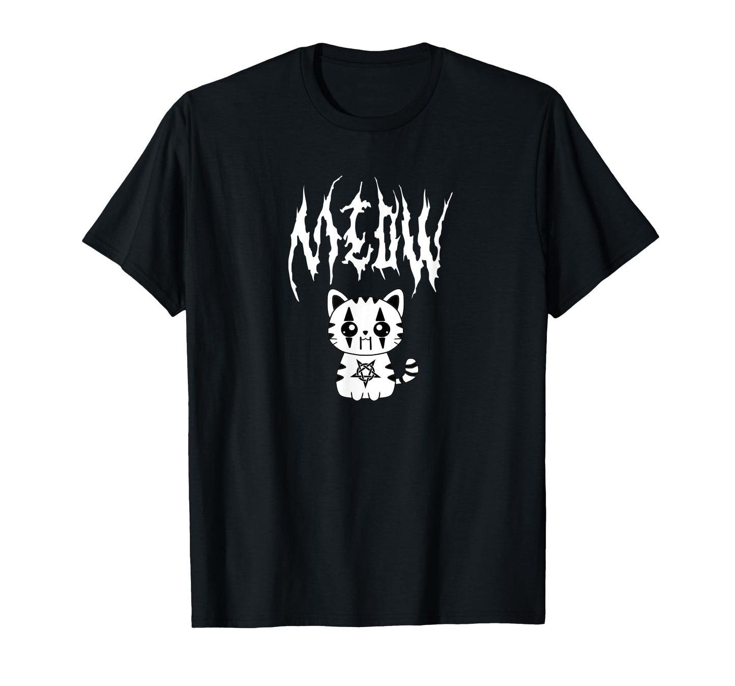 Kawaii Death Metal Meow Cute Anime Black Metal Cat Joke Men Women T-Shirt
