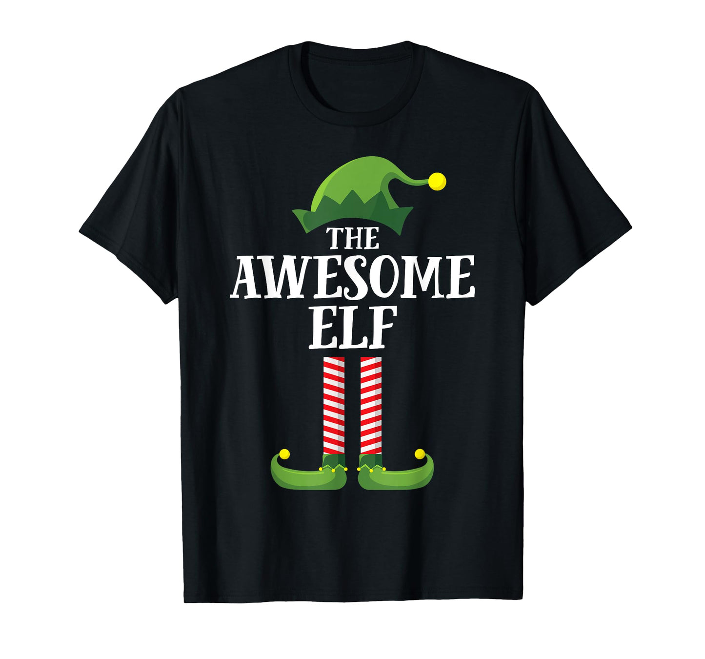 Awesome Elf Matching Family Group Christmas Party Pyjamas T-Shirt