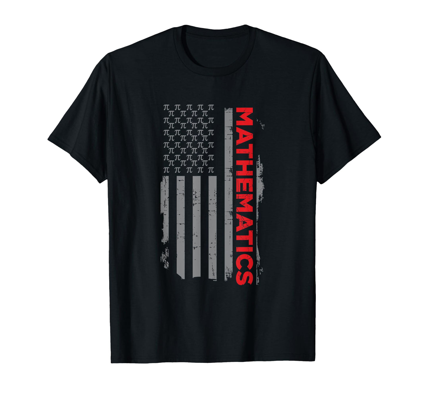 Retro American Flag Mathematics Gift for Math Lover Pi Day T-Shirt