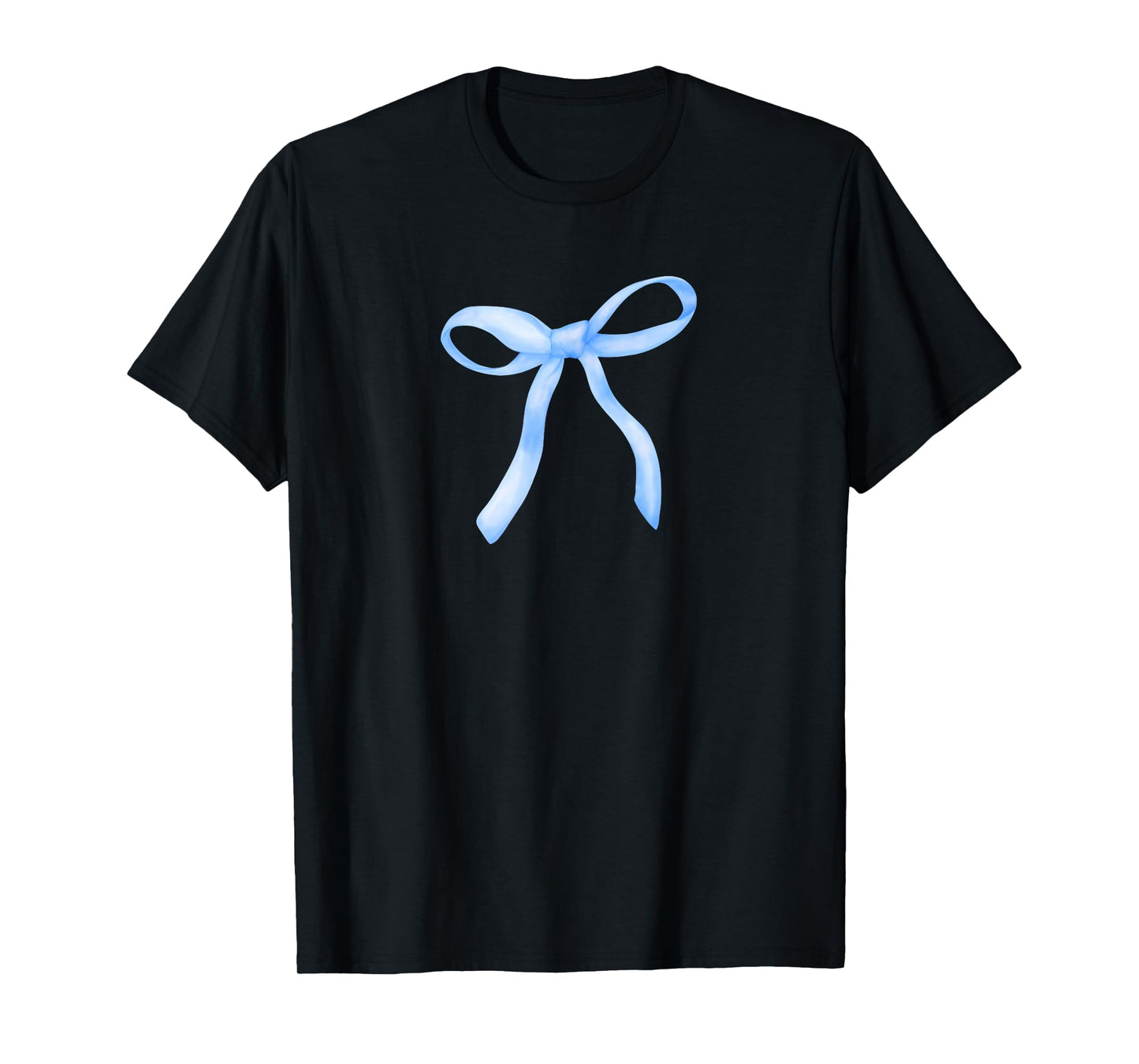 Cute Blue Bow For Girl Women T-Shirt