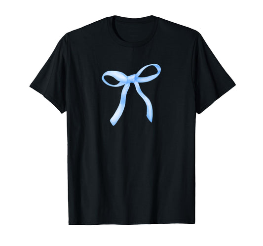 Cute Blue Bow For Girl Women T-Shirt