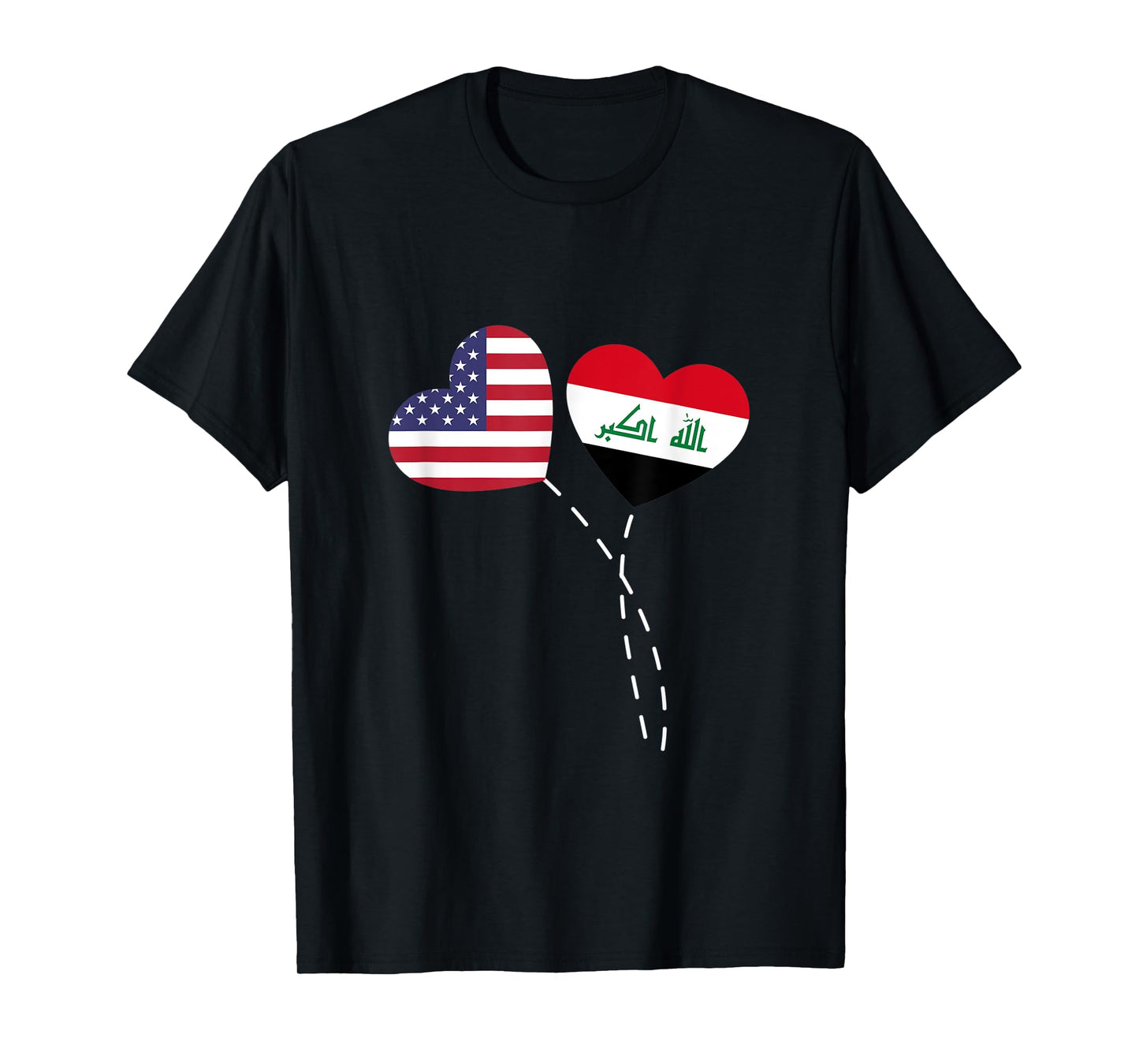 Loving USA Iraq Flag Heart Iraqi Americans Love T-Shirt