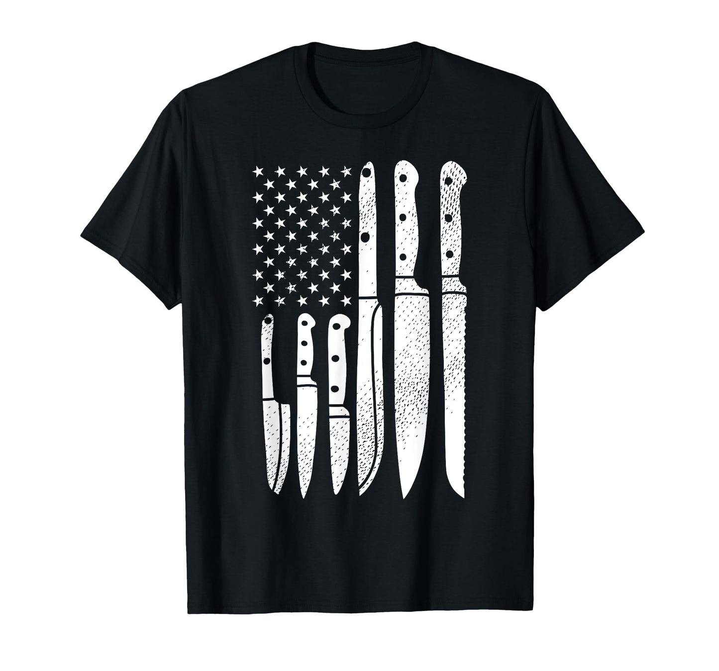 Chef Knives Cooking Utensil Cook Cooking US Flag July 4 T-Shirt