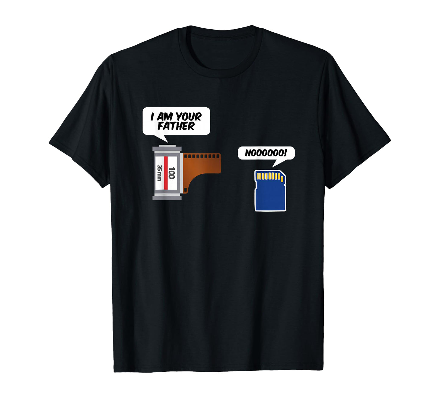 SD Card and Camera Film Funny Photographer t-Shirt T-Shirt
