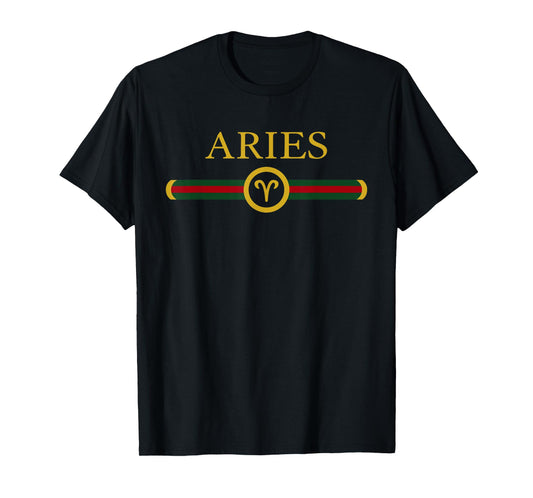 Aries zodiac March april birthday Graphic art Aries sign T-Shirt