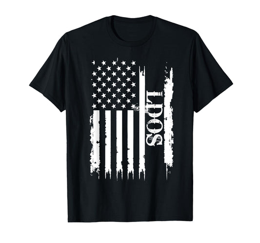 LDOS United States Distressed w US Flag T-Shirt