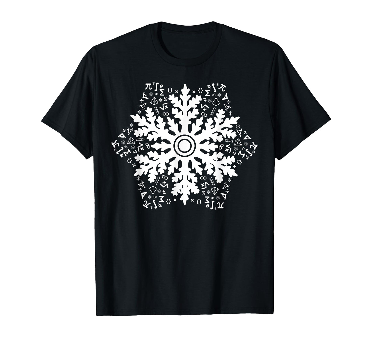 Christmas Mathematics Snowflake Math Teacher Student Pajamas T-Shirt
