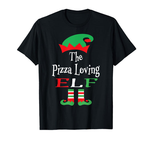 Christmas Funny The Pizza Loving Elf Shirt Youth Teens Gift T-Shirt
