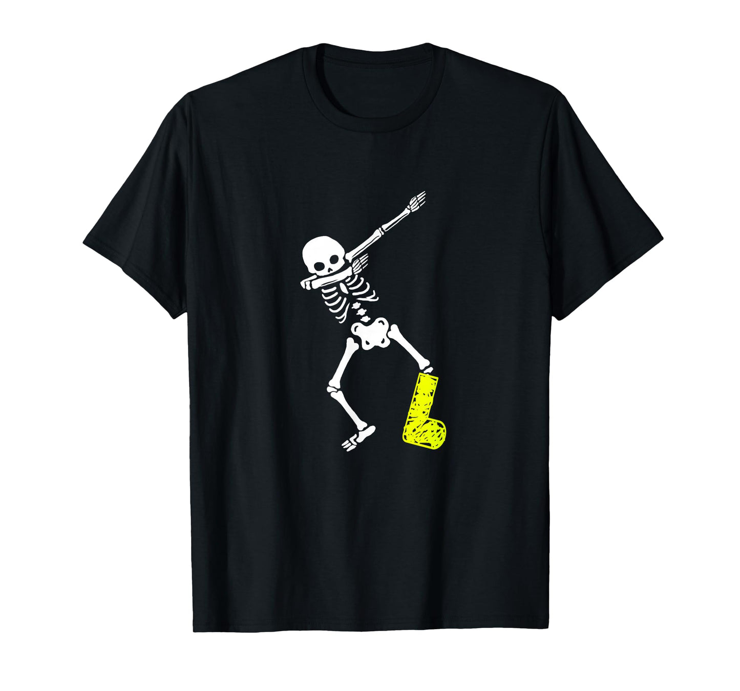 Funny Injury Dabbing Skeleton Broken Leg Kids Adult T-Shirt