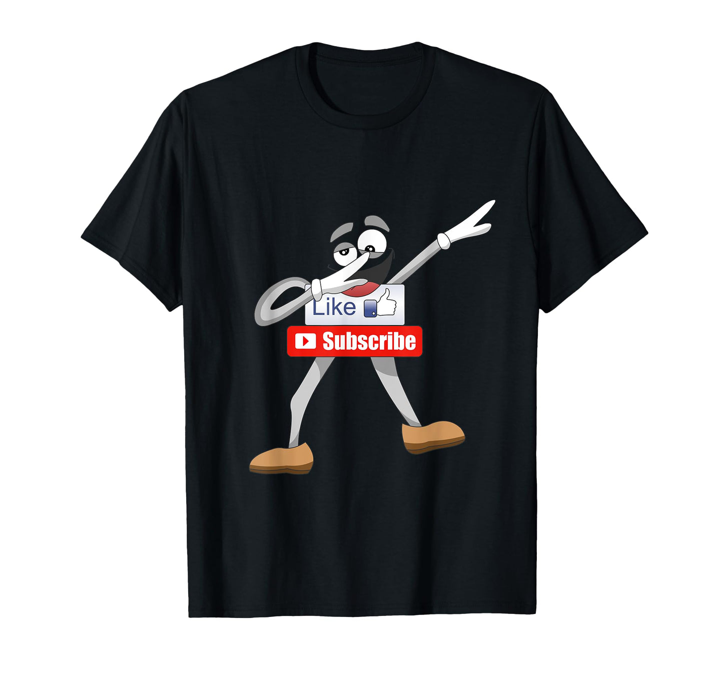 Funny Video Blogger Vlogger Dabbing Like Subscribe Button T-Shirt
